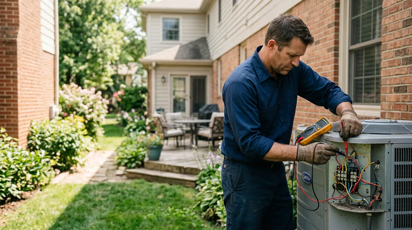 HVAC technician working near Putnamville, IN